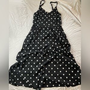 Old navy Cami polka dot dress midi length nwt